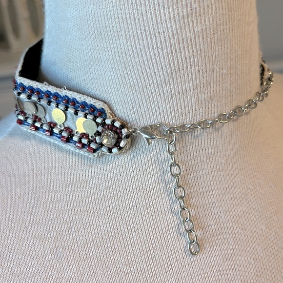 Choker Necklace Tassels Beaded Tribal Bohemian New - Picture 4 of 4